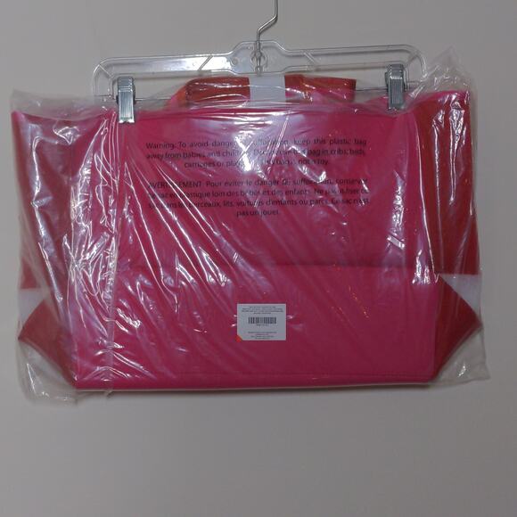 Summersalt x FabFitFun The Perfect Beach Tote Neoprene Red Pink - Picture 4 of 4